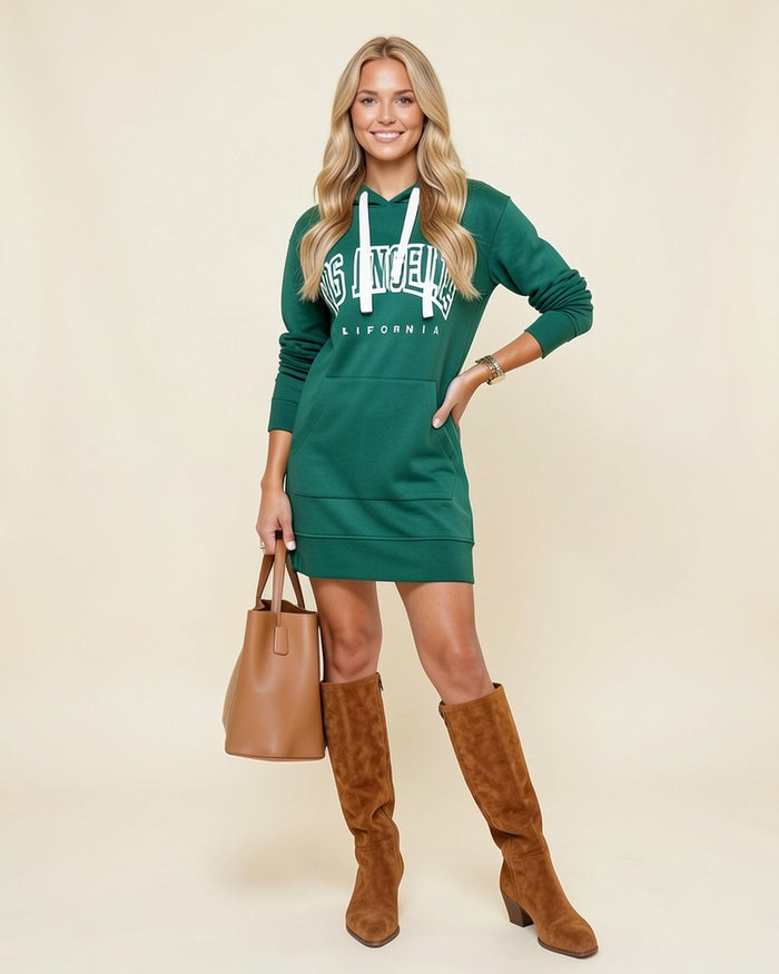 Varsity Monogram Hoodie Dress