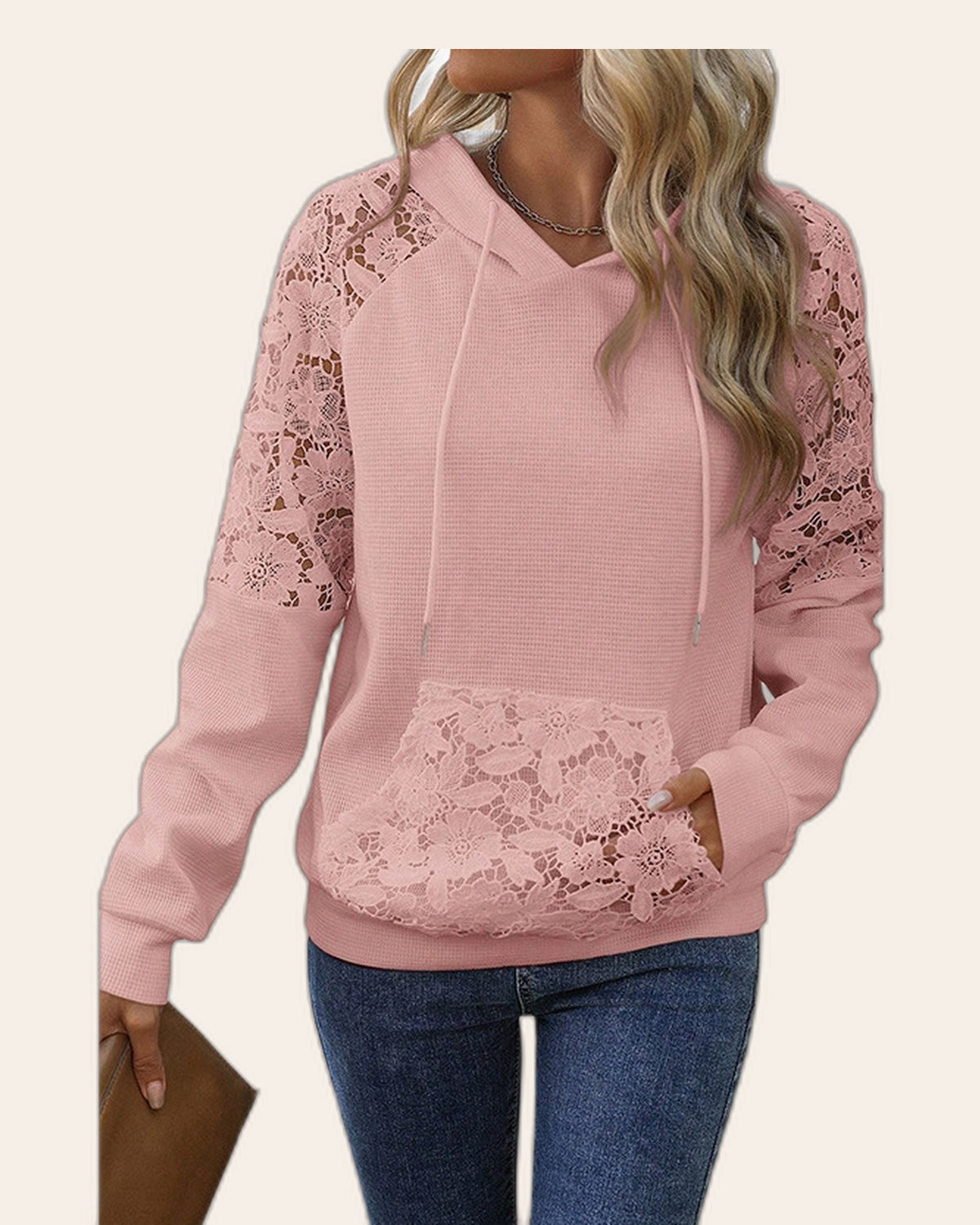Lace Sleeve Hoodie
