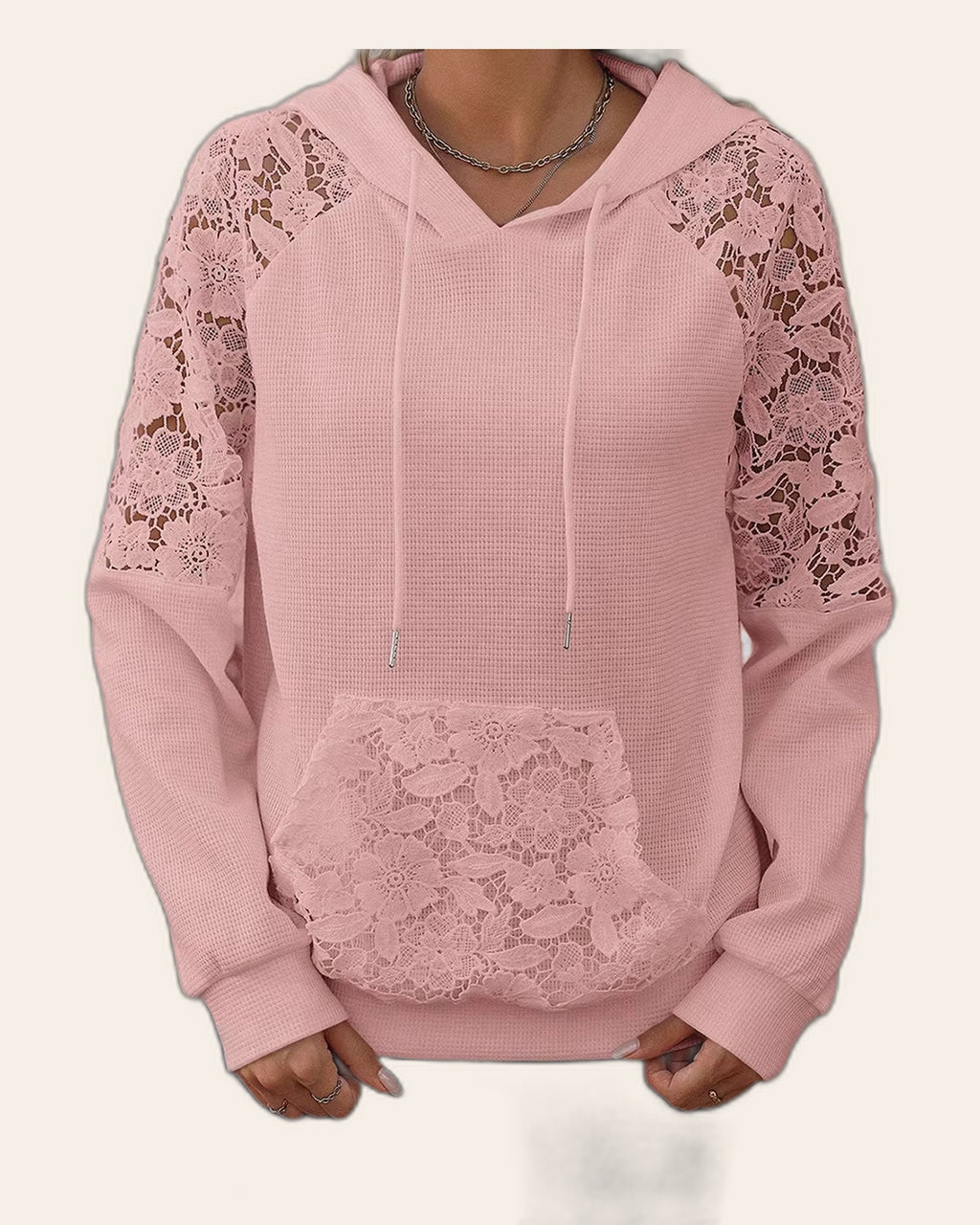Lace Sleeve Hoodie