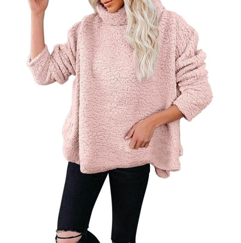 Teddy Fleece Turtleneck Pullover