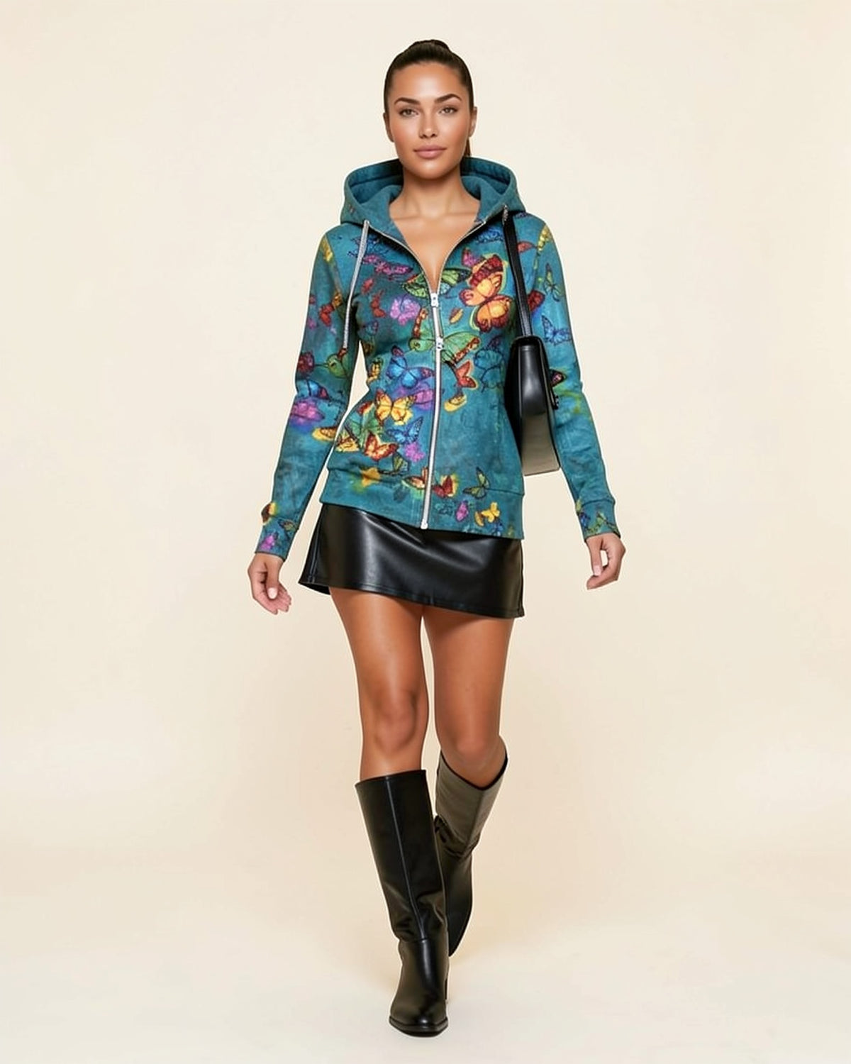 Tropical Bloom Zip Hoodie