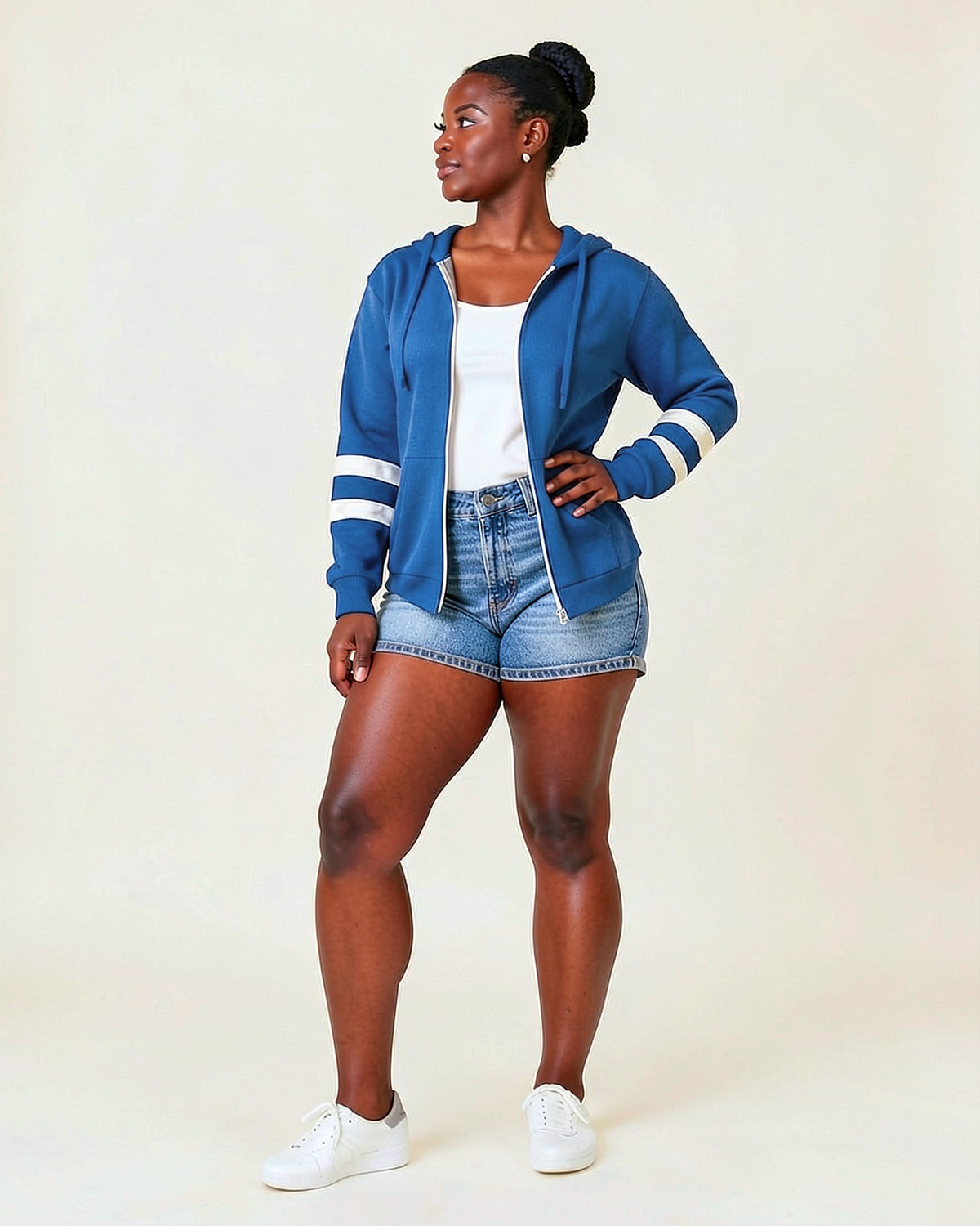 Varsity Stripe Knit Zip Cardigan