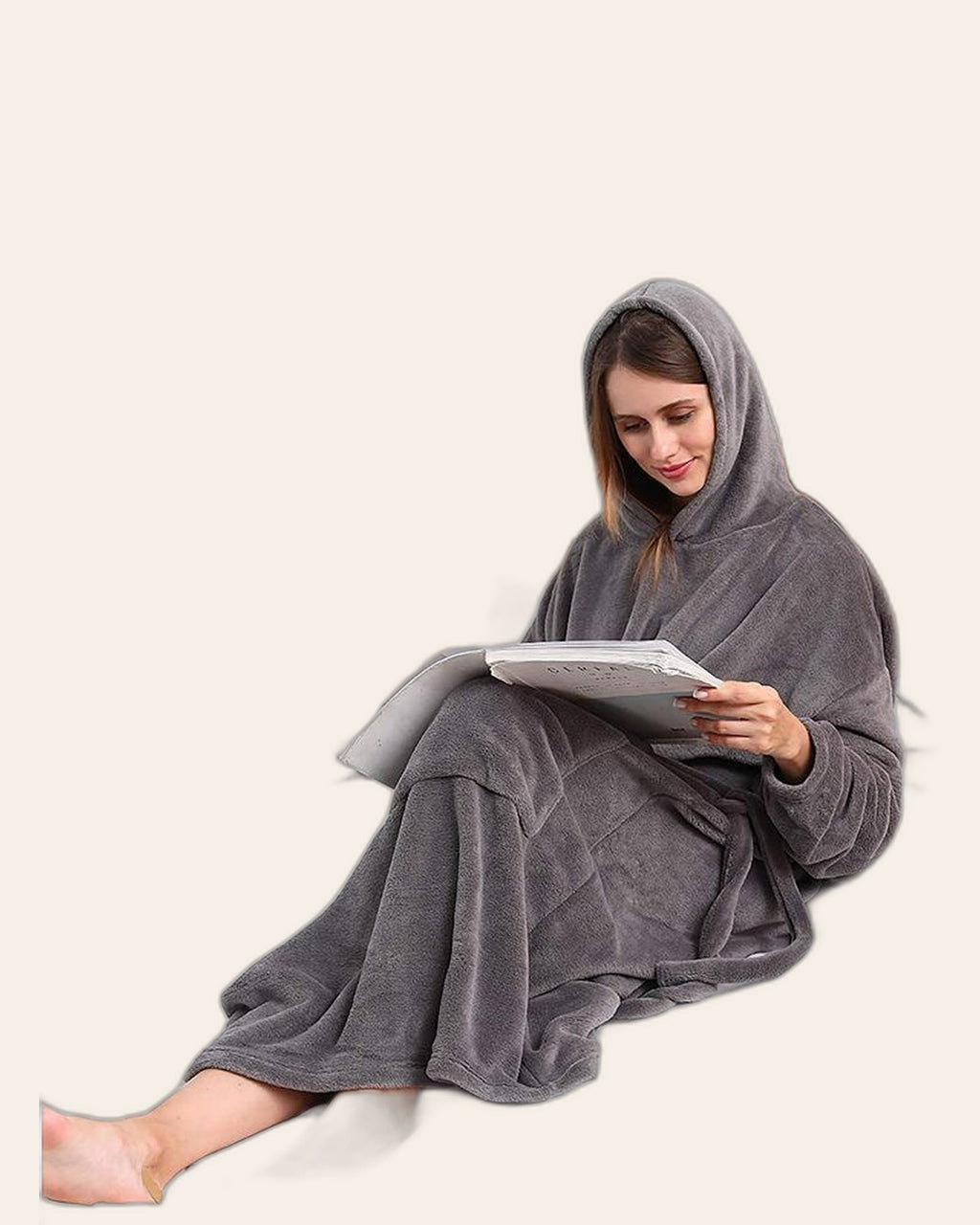 Flannel Blanket Robe Hoodie