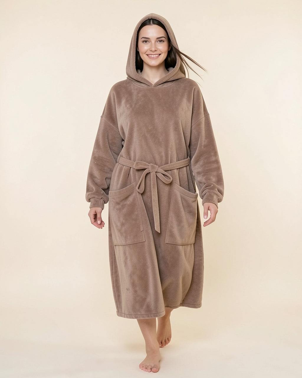 Flannel Blanket Robe Hoodie