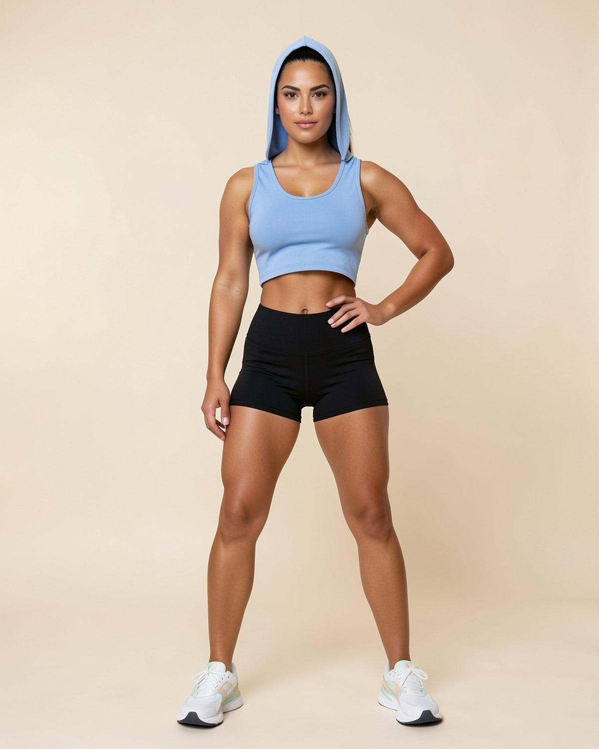 Hooded Yoga Crop Top
