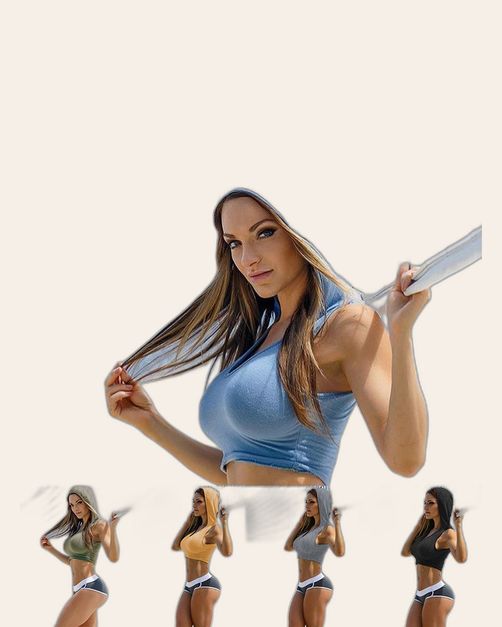 Hooded Yoga Crop Top
