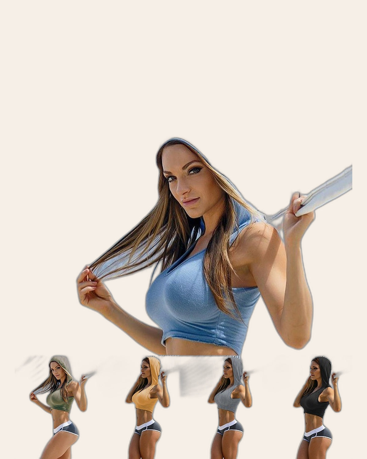 Hooded Yoga Crop Top