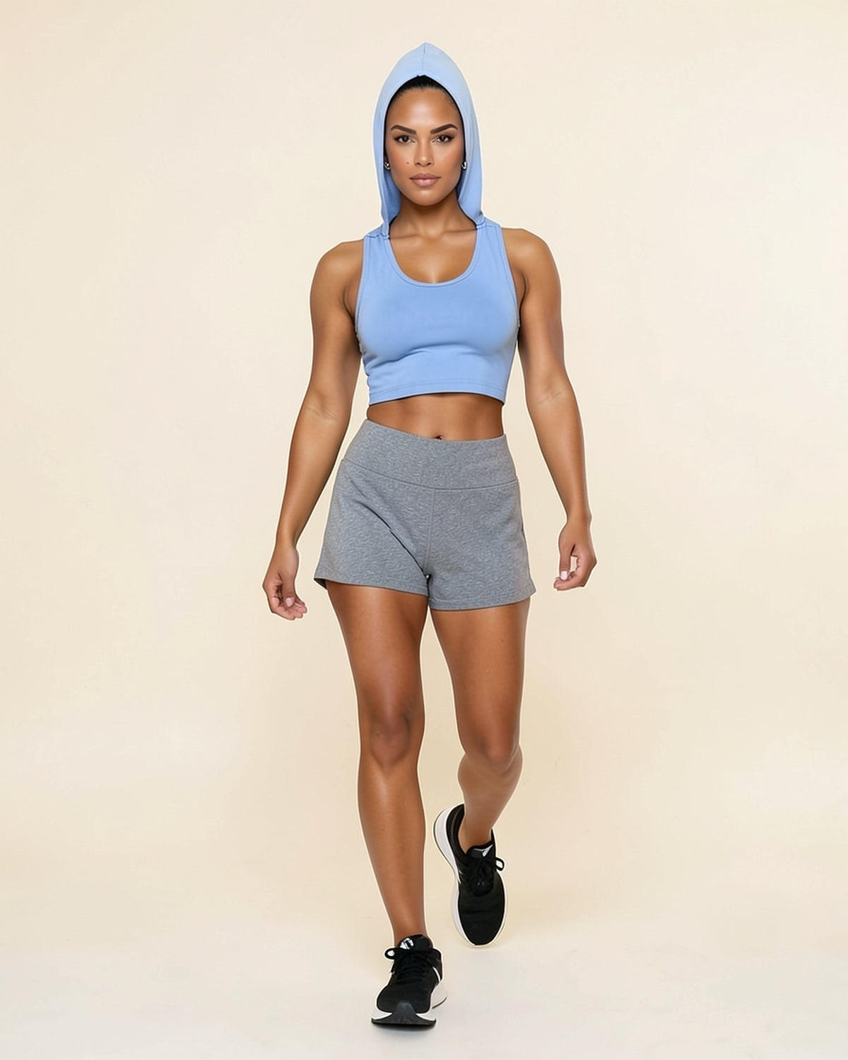 Hooded Yoga Crop Top