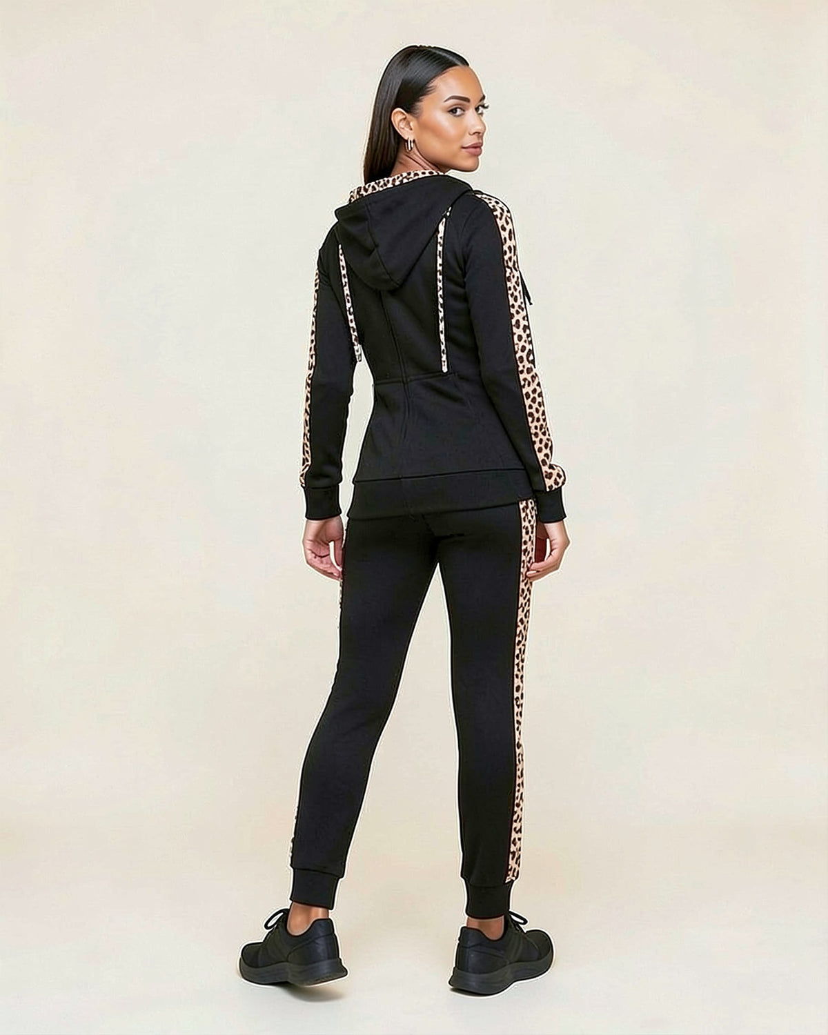 Leopard Stripe Zip Tracksuit