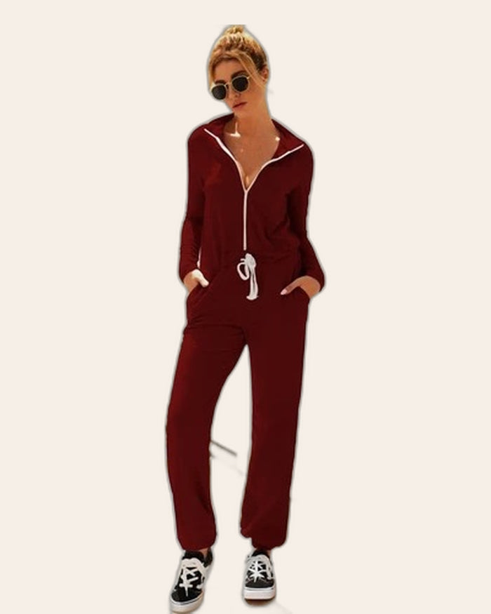 Hooded Zip Utility Jumpsuit