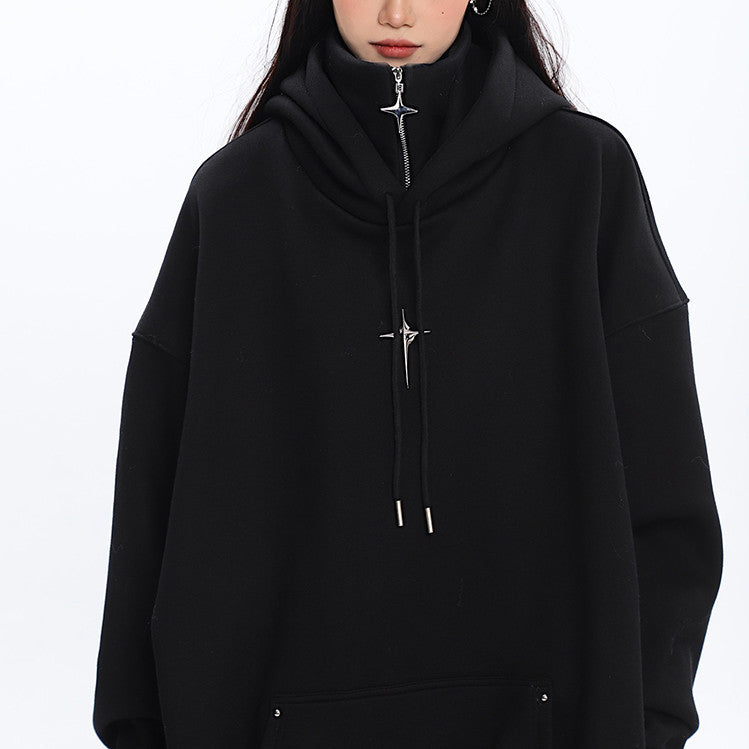 Funnel Neck Oversized Hoodie