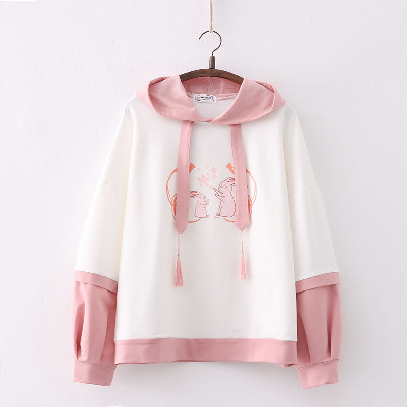 Sweet Bunny Two-Tone Hoodie