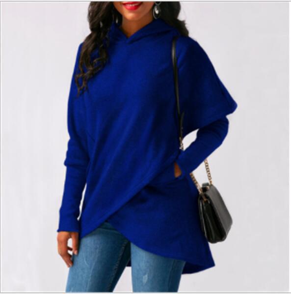 Asymmetric Wrap Fleece Hoodie
