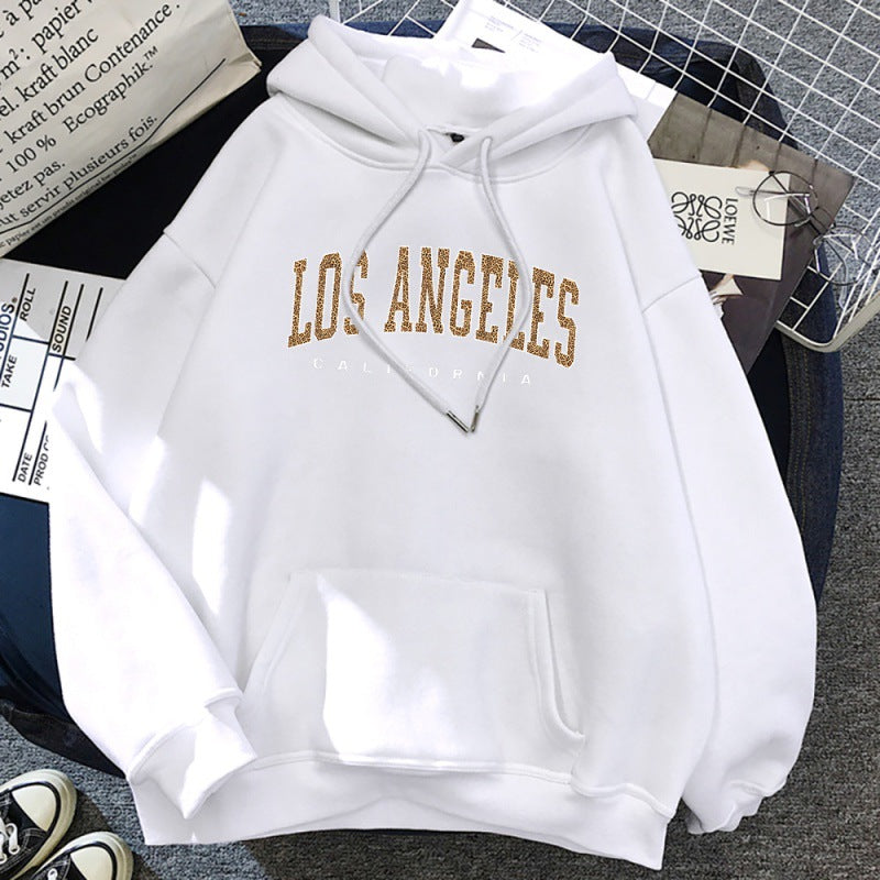 Los Angeles Leopard Letter Hoodie