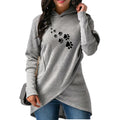 Paw Print Wrap Hoodie