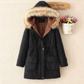 Faux Fur Hood Parka Coat