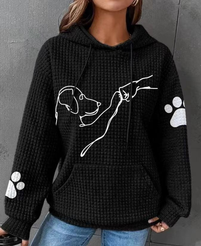 Dog Lover Waffle Hoodie