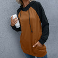 Raglan Contrast Long Hoodie
