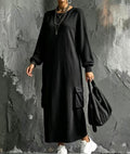 Cargo Pocket Maxi Hoodie Dress