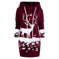 Reindeer Holiday Hoodie Dress