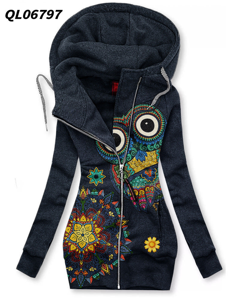 Tropical Bloom Zip Hoodie