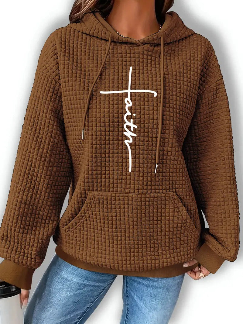 Faith Cross Waffle Hoodie