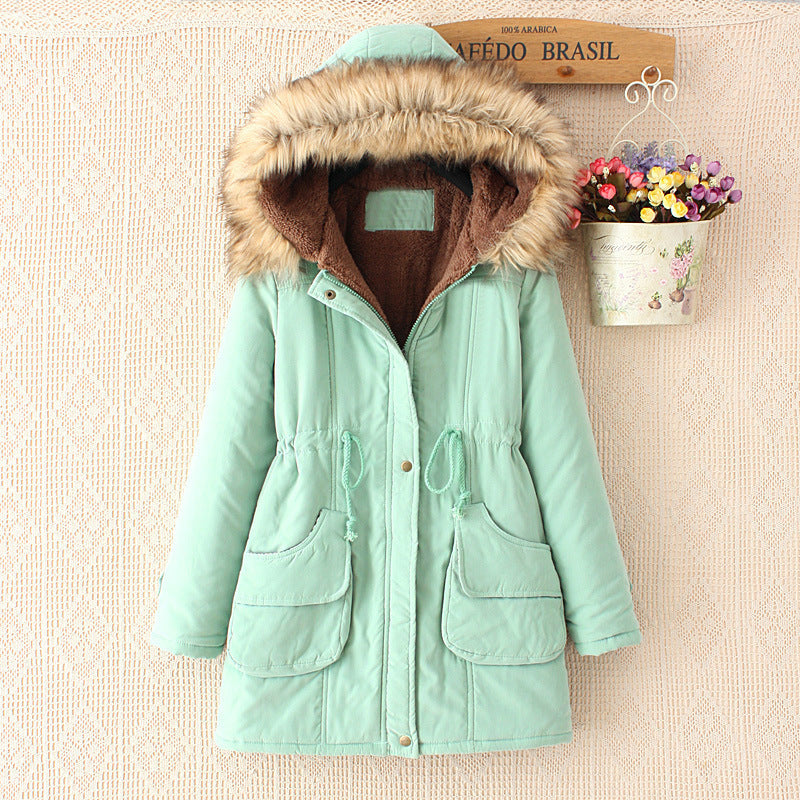 Faux Fur Hood Parka Coat