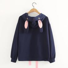 Bunny Ears Embroidered Hoodie