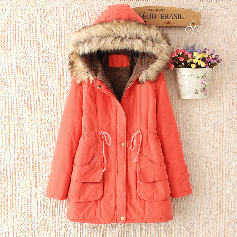 Faux Fur Hood Parka Coat