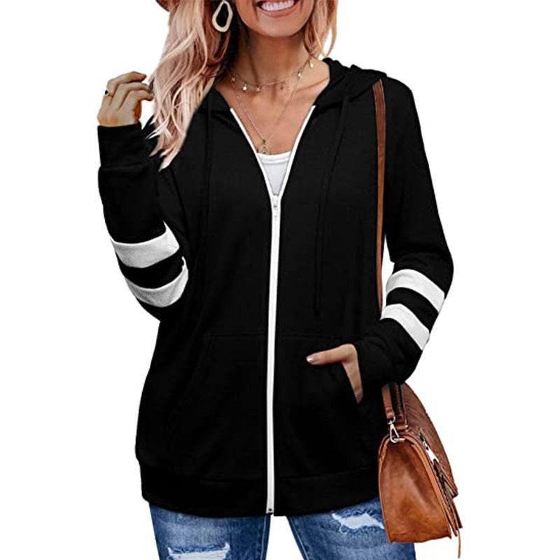 Varsity Stripe Knit Zip Cardigan