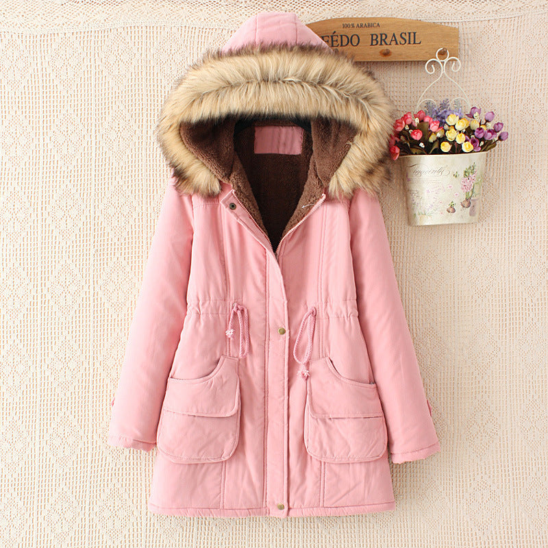 Faux Fur Hood Parka Coat