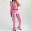 Zip Hoodie 3-Piece Flare Set