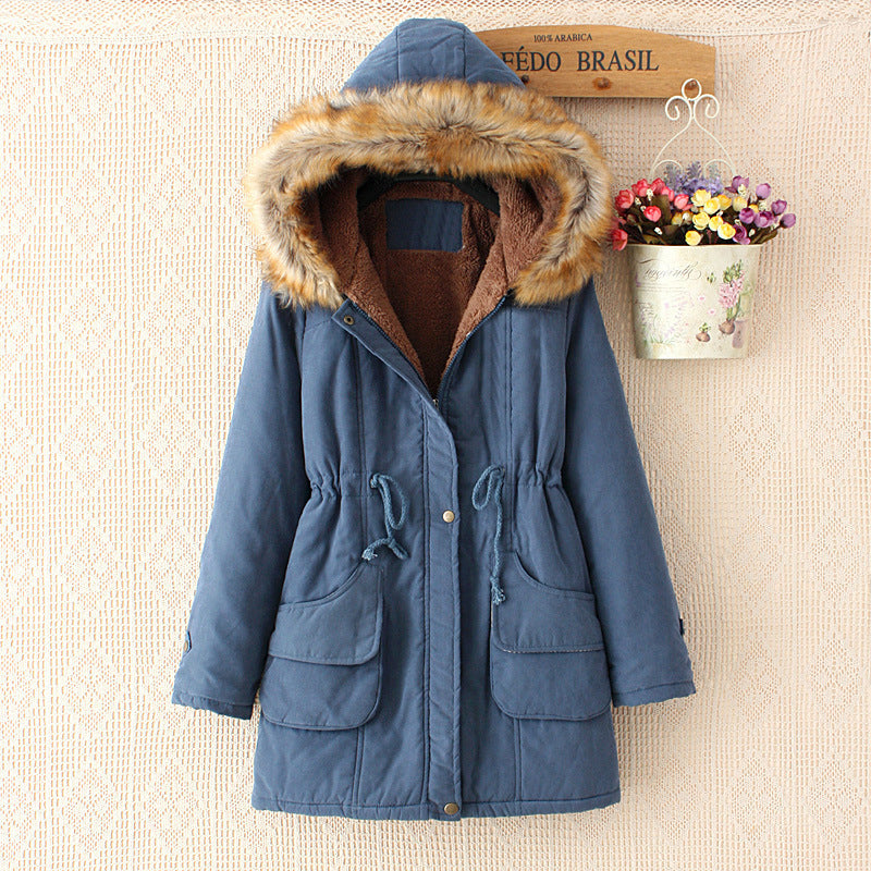 Faux Fur Hood Parka Coat
