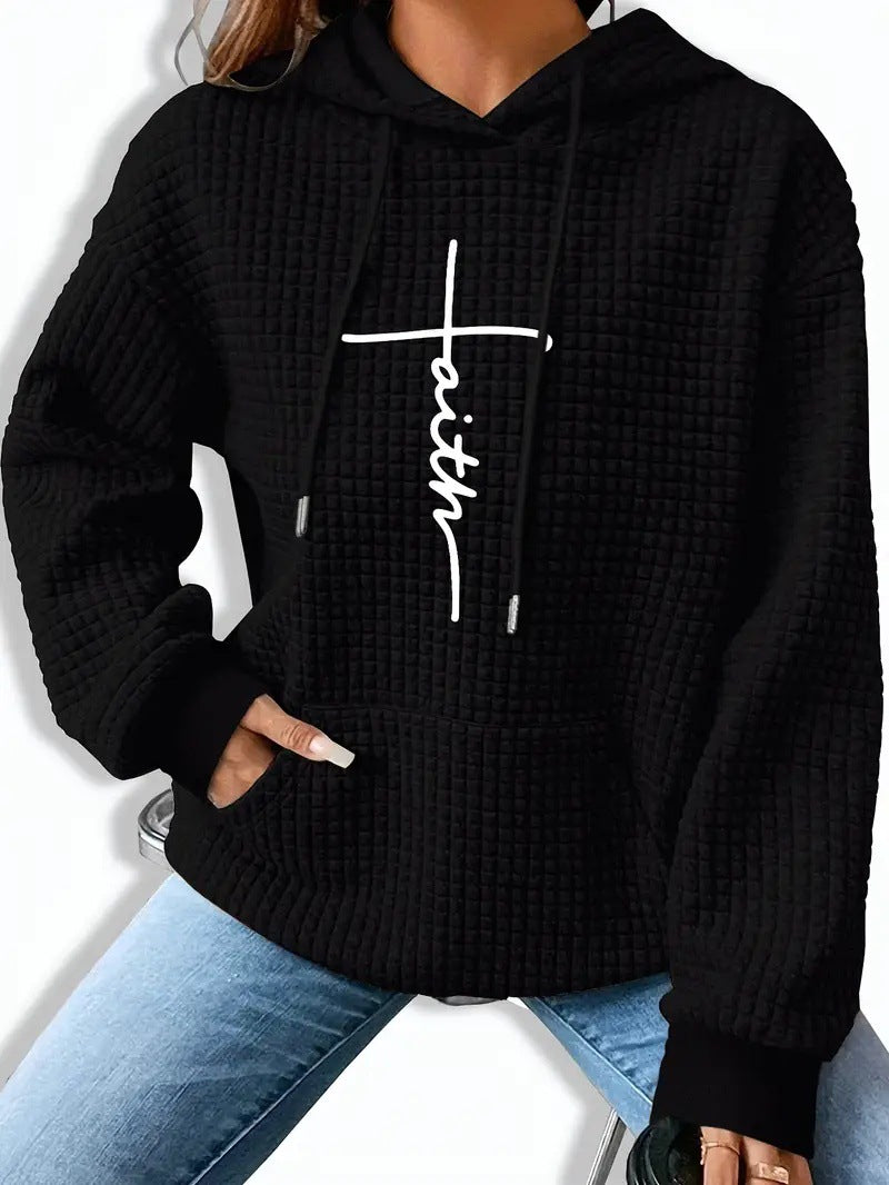 Faith Cross Waffle Hoodie
