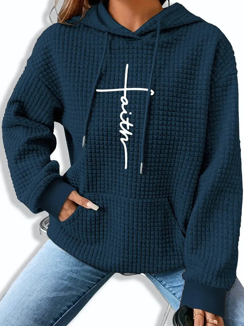 Faith Cross Waffle Hoodie