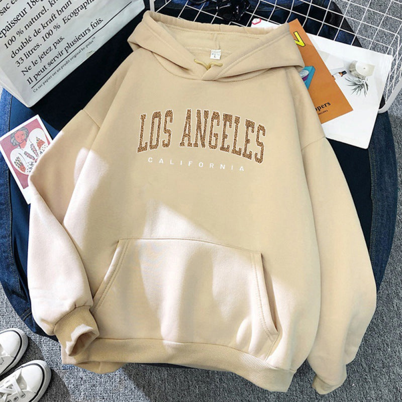 Los Angeles Leopard Letter Hoodie