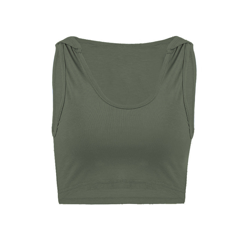 Hooded Yoga Crop Top