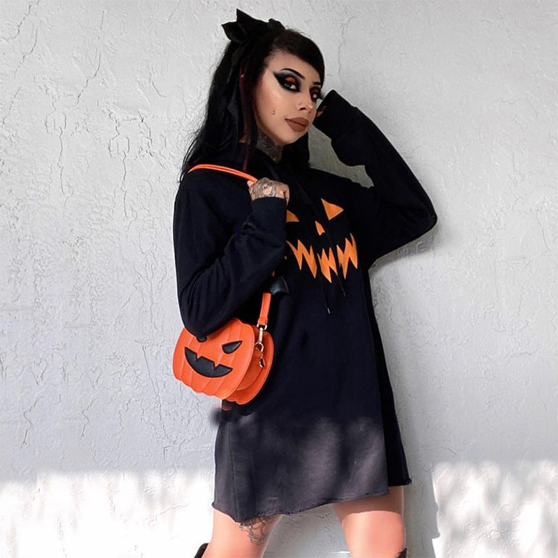 Jack-O'-Lantern Hoodie Dress
