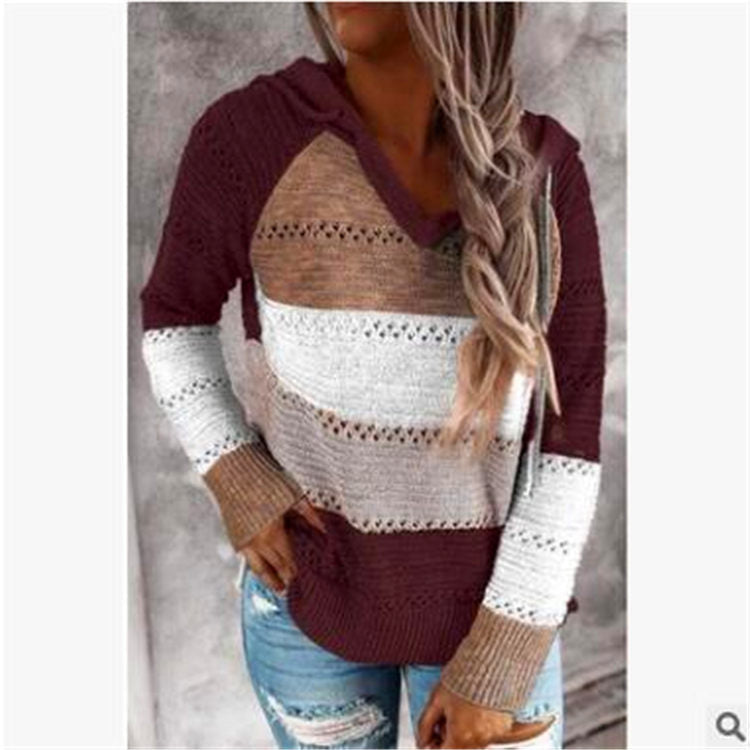 Sunset Stripe Knit Hoodie