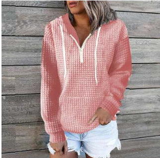 Waffle Half-Zip Hoodie