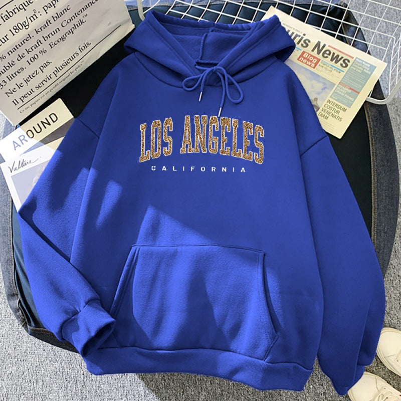Los Angeles Leopard Letter Hoodie