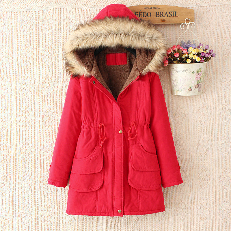 Faux Fur Hood Parka Coat