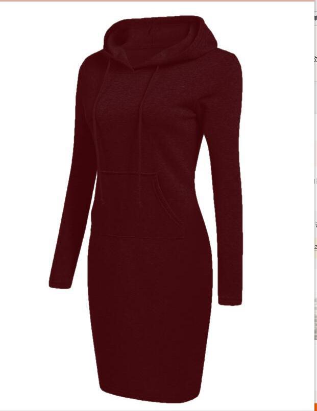 Classic Bodycon Midi Hoodie Dress