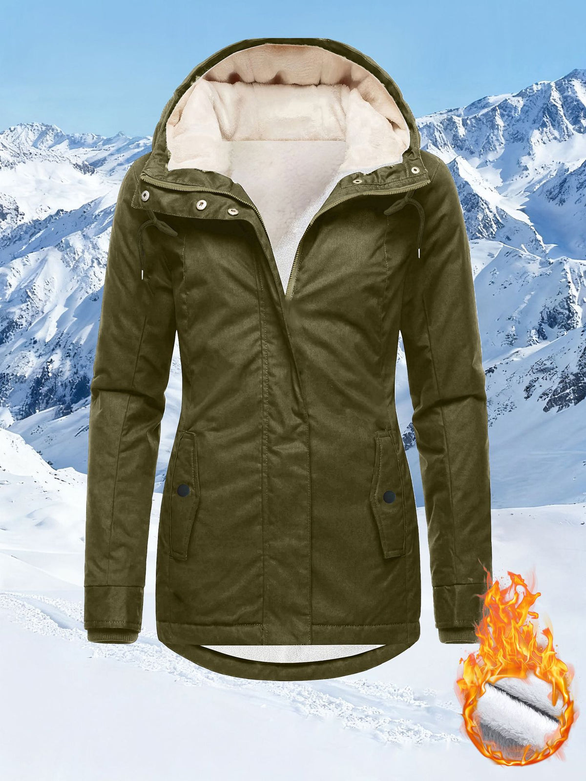 Sherpa-Lined Hooded Jacket