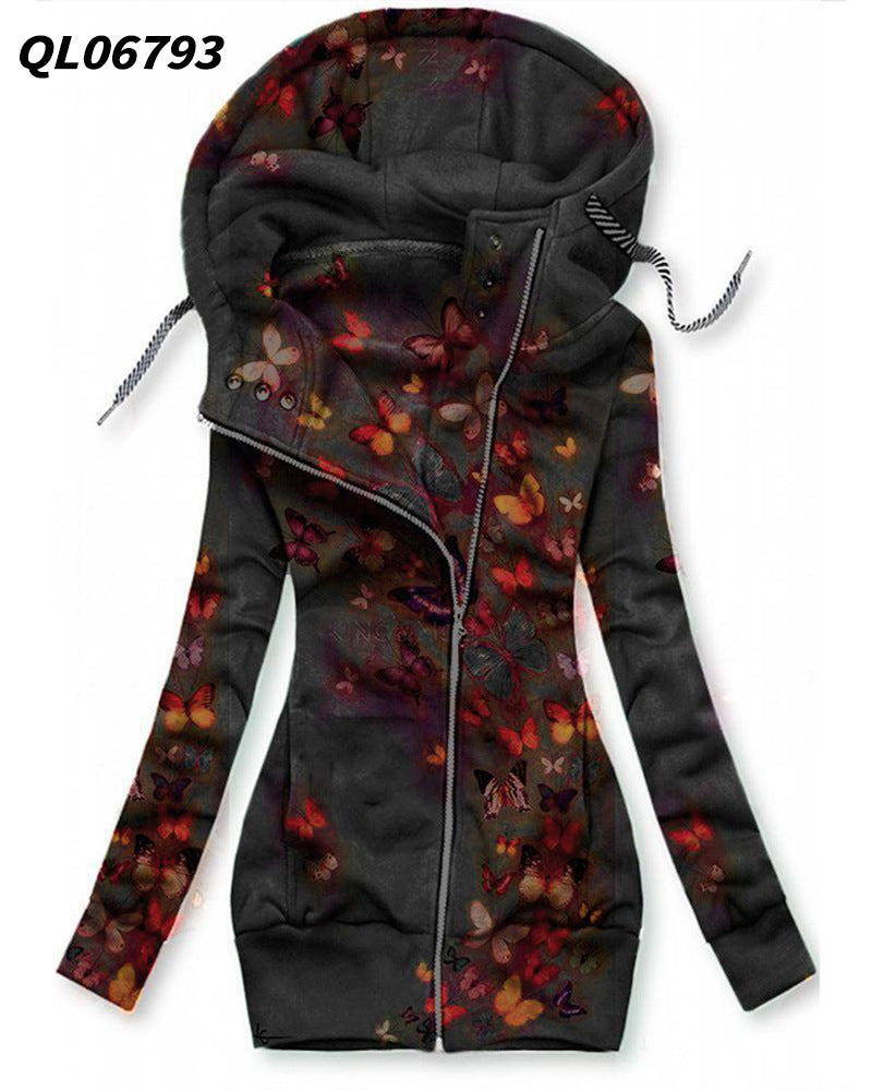 Tropical Bloom Zip Hoodie