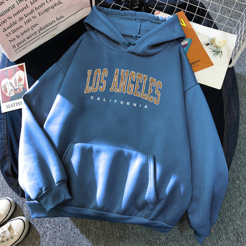 Los Angeles Leopard Letter Hoodie