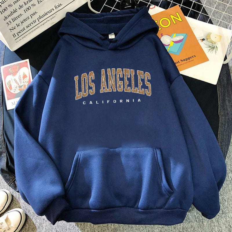 Los Angeles Leopard Letter Hoodie