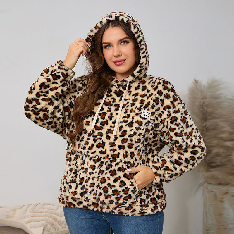 Cow Print Fleece Half-Zip (Plus)