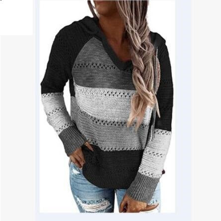 Sunset Stripe Knit Hoodie