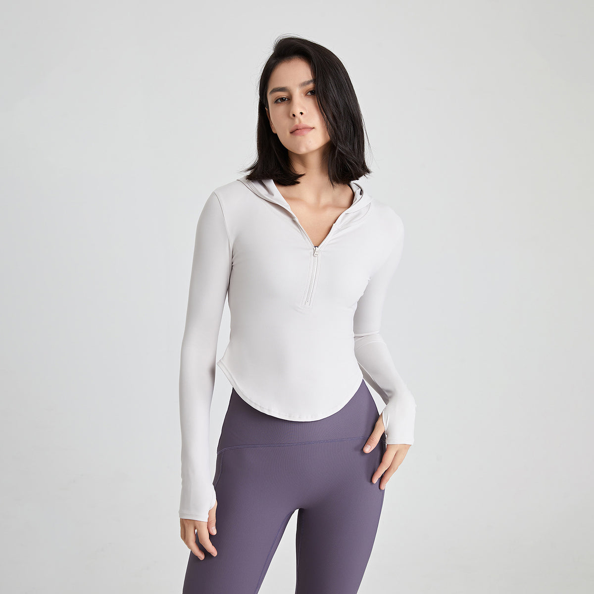 Half-Zip Athletic Hooded Top